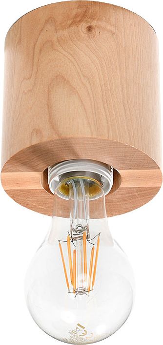 Lampa sufitowa Lumes Drewniany okrągły plafon w stylu loftowym - EX576-Salgadi