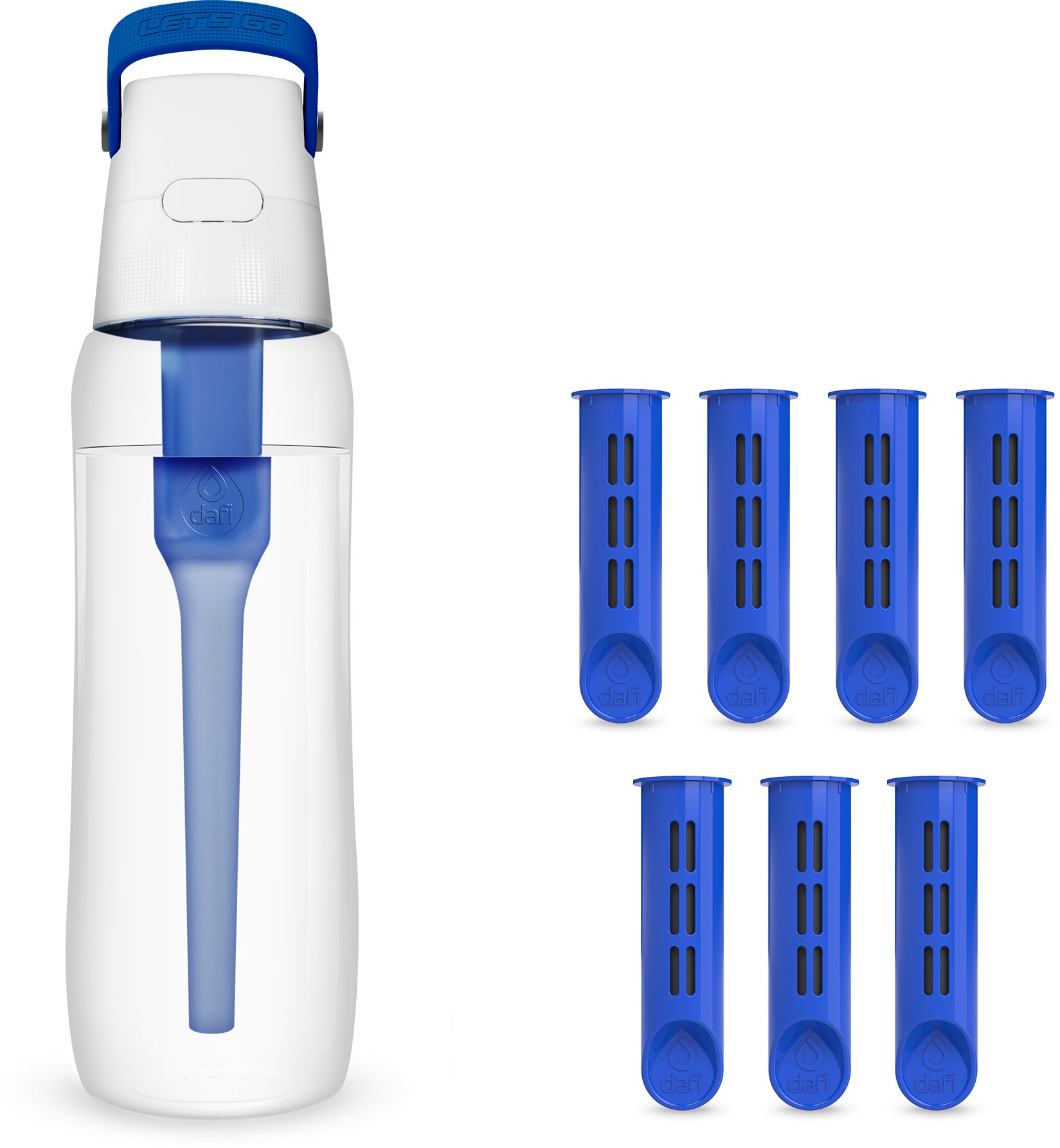 Butelka filtrująca Dafi SOLID 0,7 l szafirowa z 7 filtrami