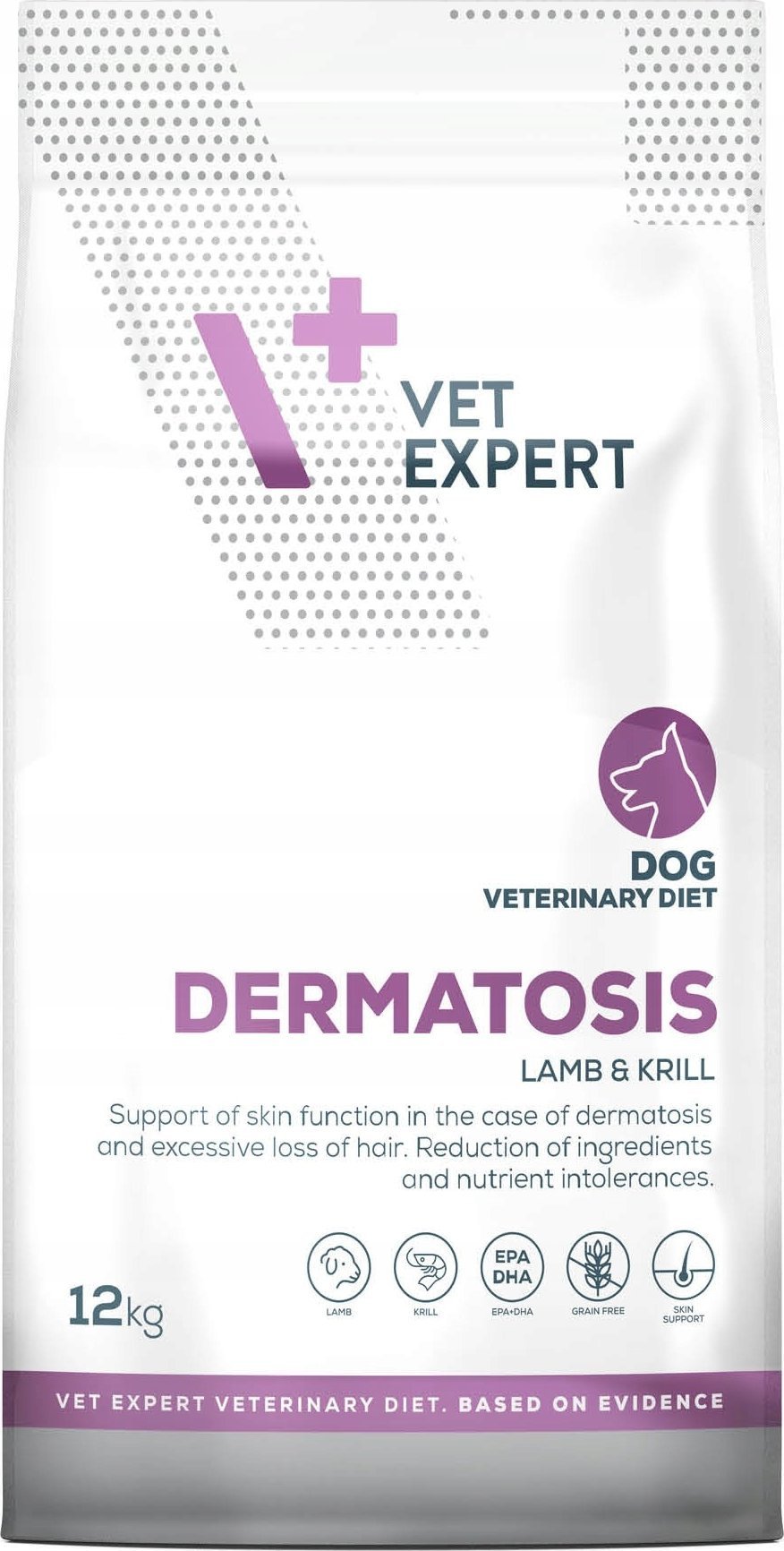 VetExpert Veterinary Diet Dermatosis dog Lamb&Krill 12kg