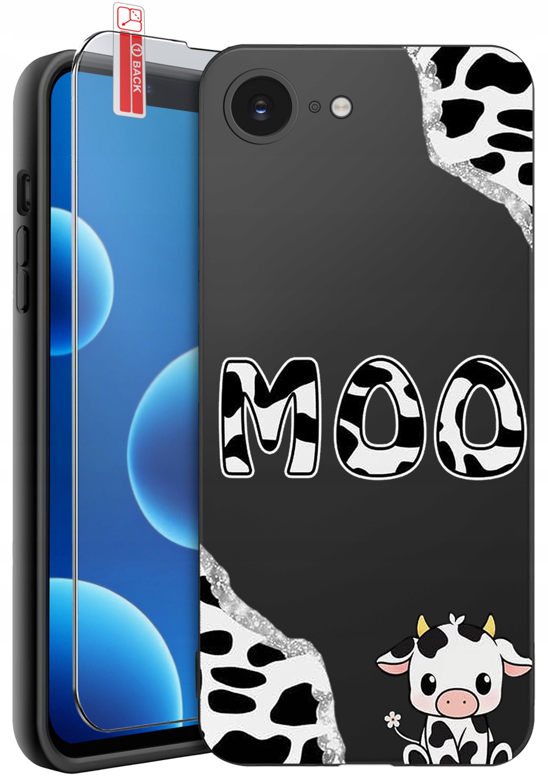 ETUI do iPhone 16e | WZORY | SILIKONOWE MATT CASE + SZKŁO 9H