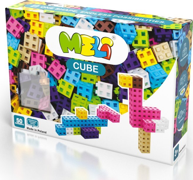 Zestaw klocków konstrukcyjnych - Meli Cube Pink 50 el.