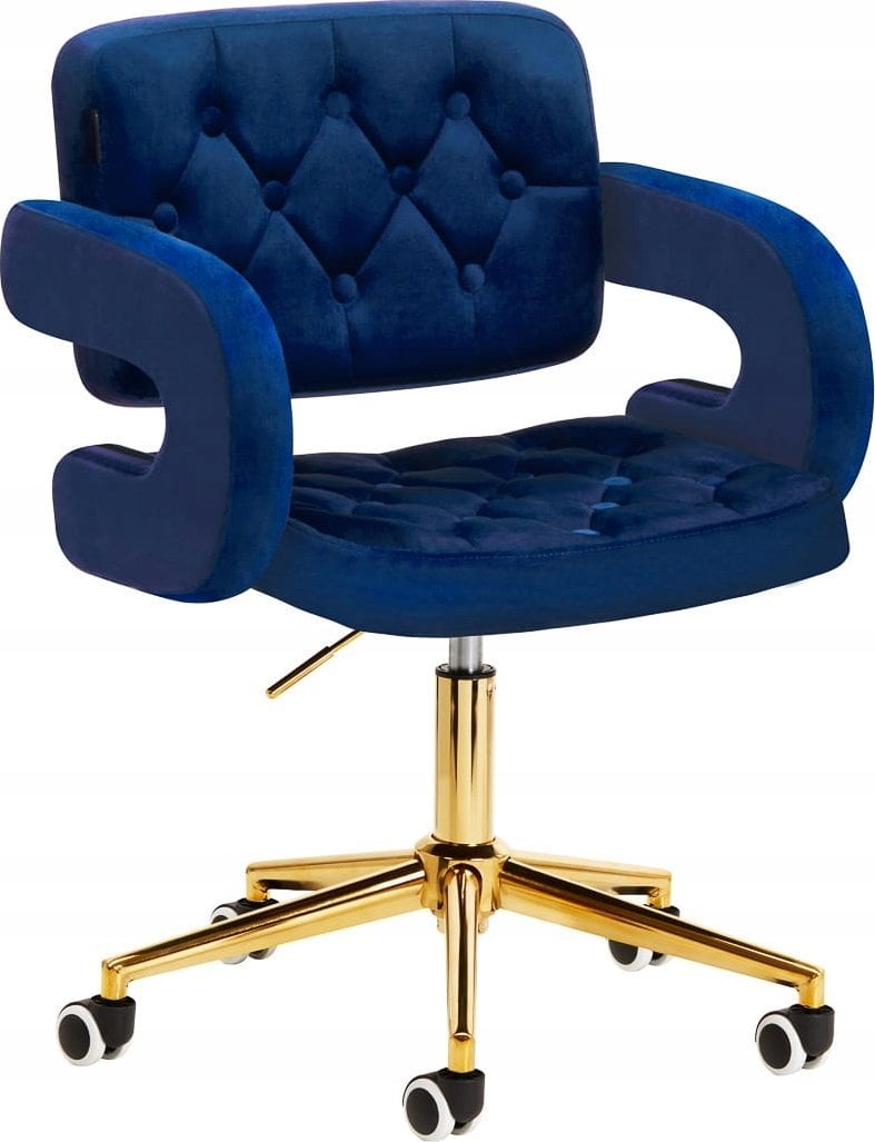 Activeshop 4Rico Krzesło obrotowe QS-OF213G aksamit granatowe