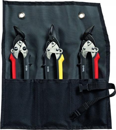 ZESTAW NOŻYC DO BLACHY IDEAL, 3SZT. ETUI