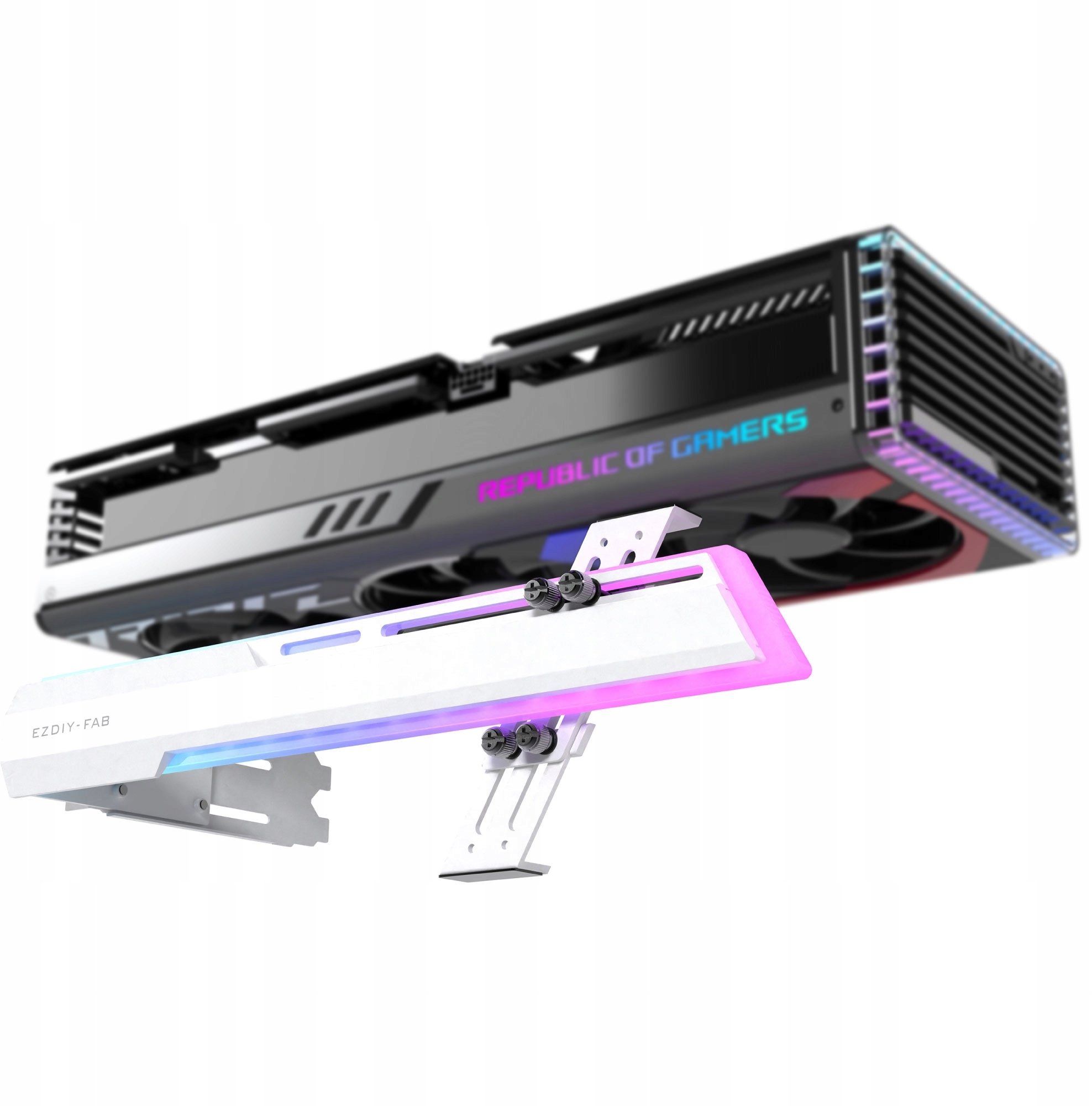 EZDIY-FAB Podpórka Wspornik Uchwyt pod karte graficzną ARGB GPU Biała