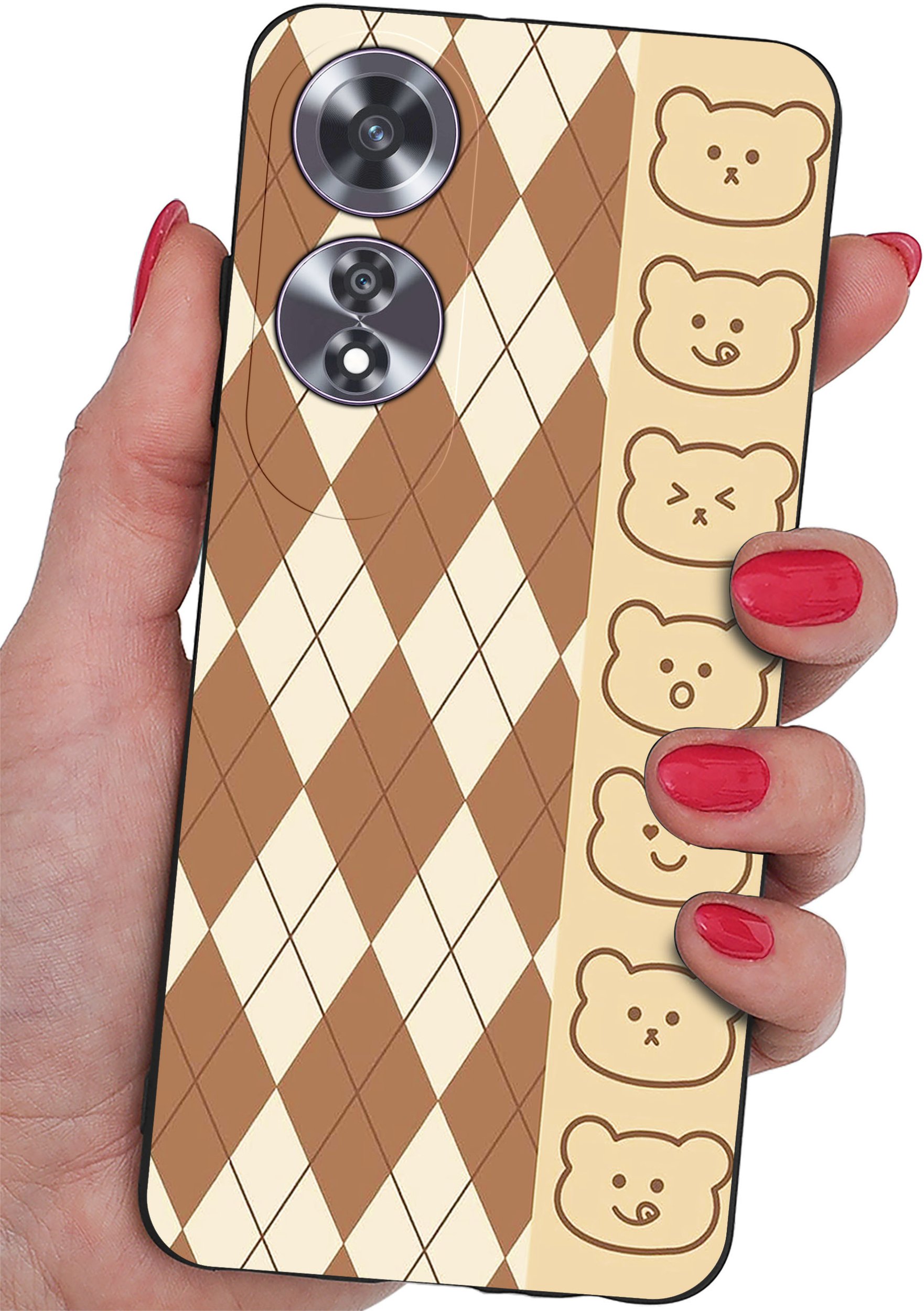 Etui do Oppo A60 4G WZORY |SILIKONOWE MATT CASE + SZKŁO 9H