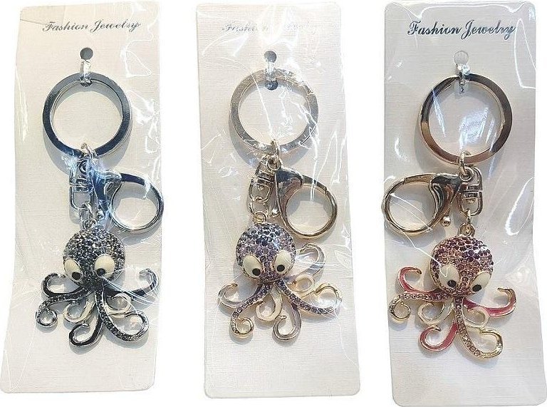 Brelok Ośmiornica metalowa MIX