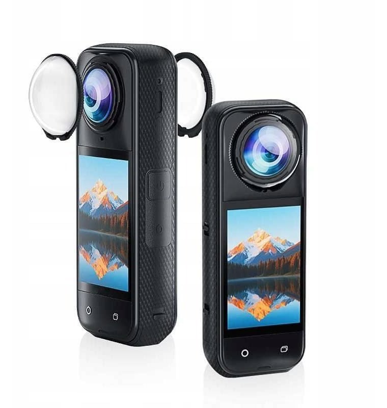 Zestaw Osłon 2x Ochrona Na Obiektyw Obiektywy Twist-lock Do Insta360 X5 X 5 / Pu767t