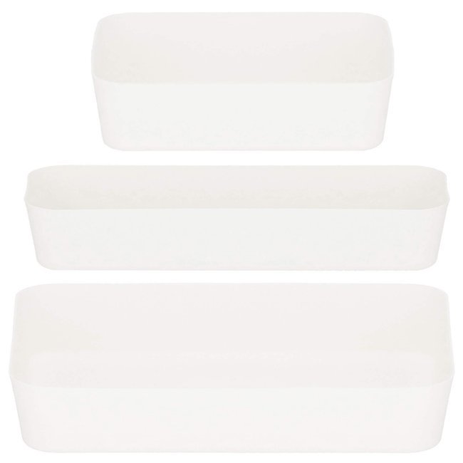 Springos Pojemniki do szuflady 3 szt. wielofunkcyjne wkłady, organizery zestaw kremowy uniwersalny