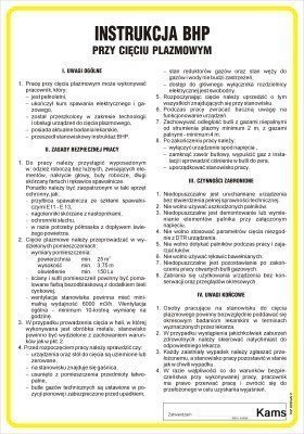 TD Systems IAC28 Instrukcja BHP przy cięciu plazmowym