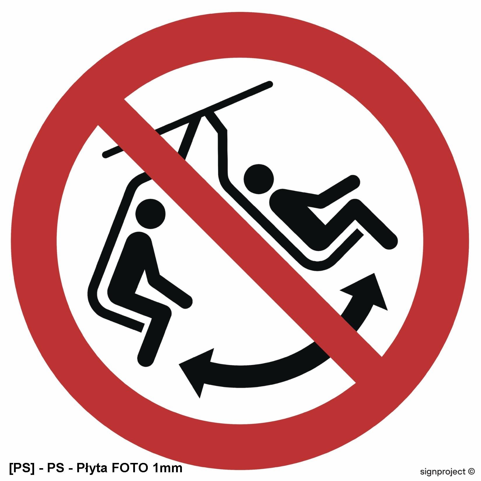 GA038 - Zakaz bujania krzesełkiem 500x500