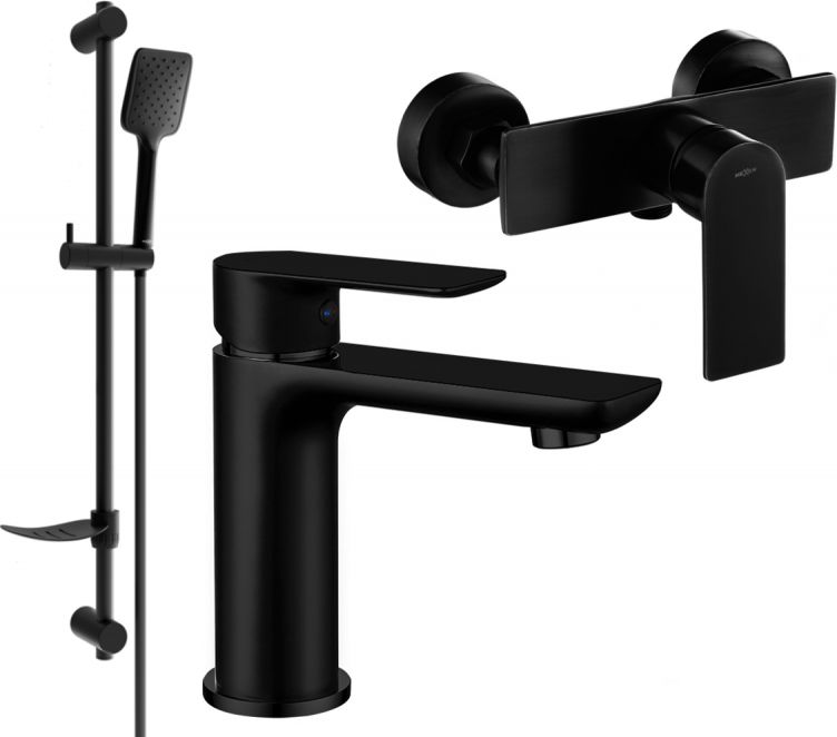 Mexen Mexen Alfa DF62 zestaw prysznicowy, czarny - 745704DF62-70