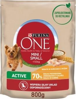Purina Karma One Mini Active bogata w kurczaka z ryżem 800g