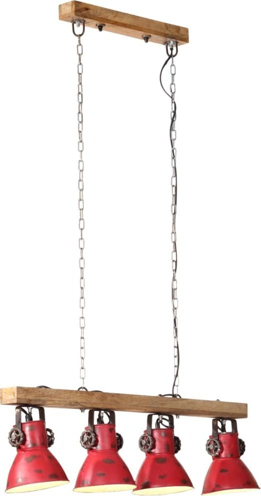 Lampa sufitowa vidaXL Lampa sufitowa, 25 W, postarzany czerwony, 90x24x111 cm, E27