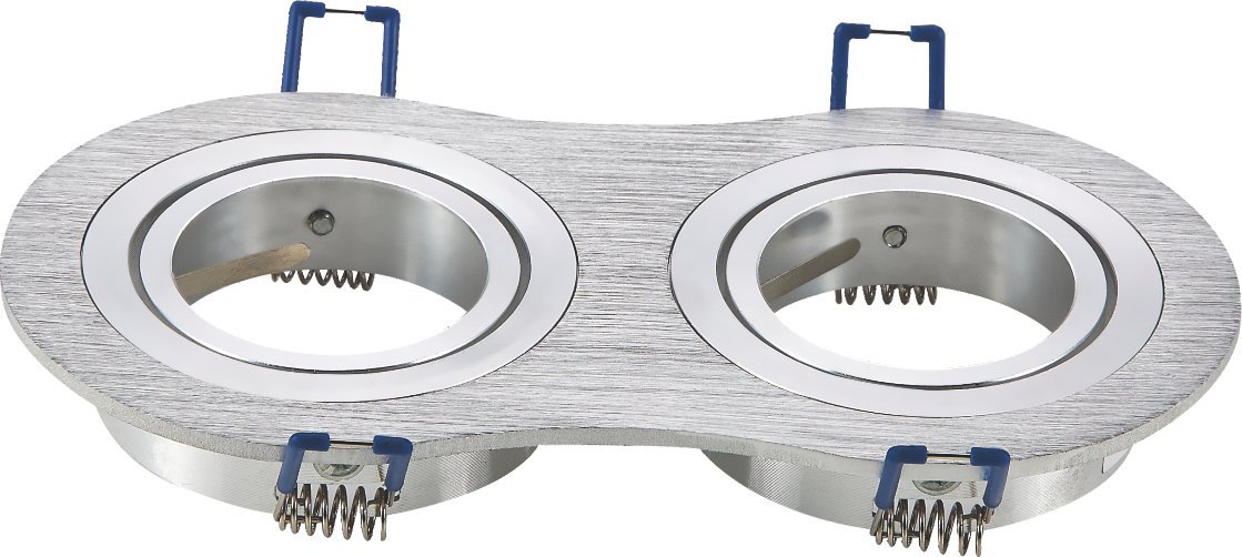 Aigostar Oprawa sufitowa podwójna szczotkowane srebro Podwójne Akcesoria do lamp sufitowych, srebrne