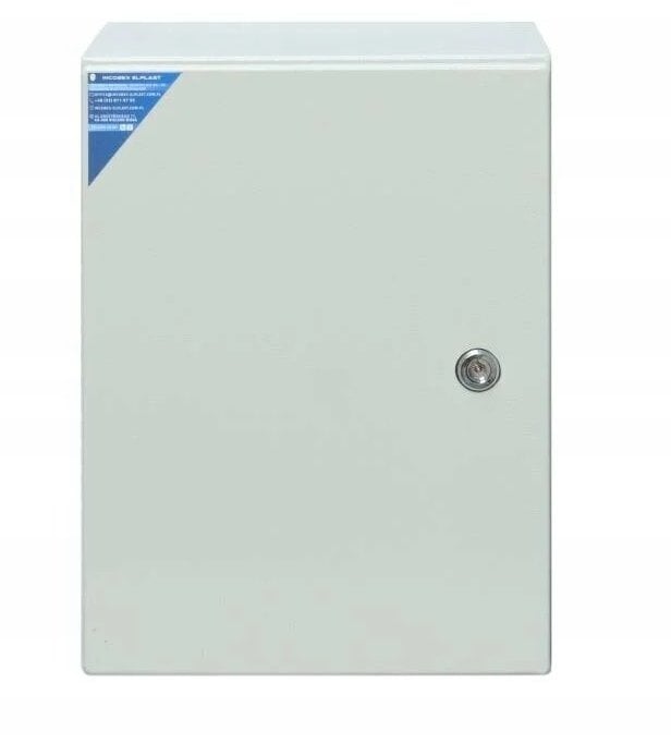 Obudowa metalowa 500x400x300 IP66 IK10 RAL7032 z płytą montażową ELM-2533007