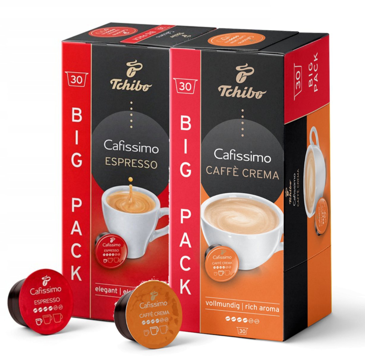 Tchibo Cafissimo Caffe Crema Rich + Espresso Elegant 2x30 szt.