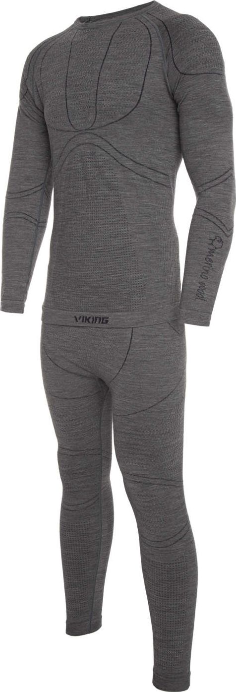 Viking Zestaw bielizny termoaktywnej Lan Pro Merino szary r. XL (500/22/7575)