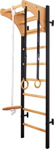 BenchK Drabinka gimnastyczna z drewnianym drążkiem i akcesoriami (830177)