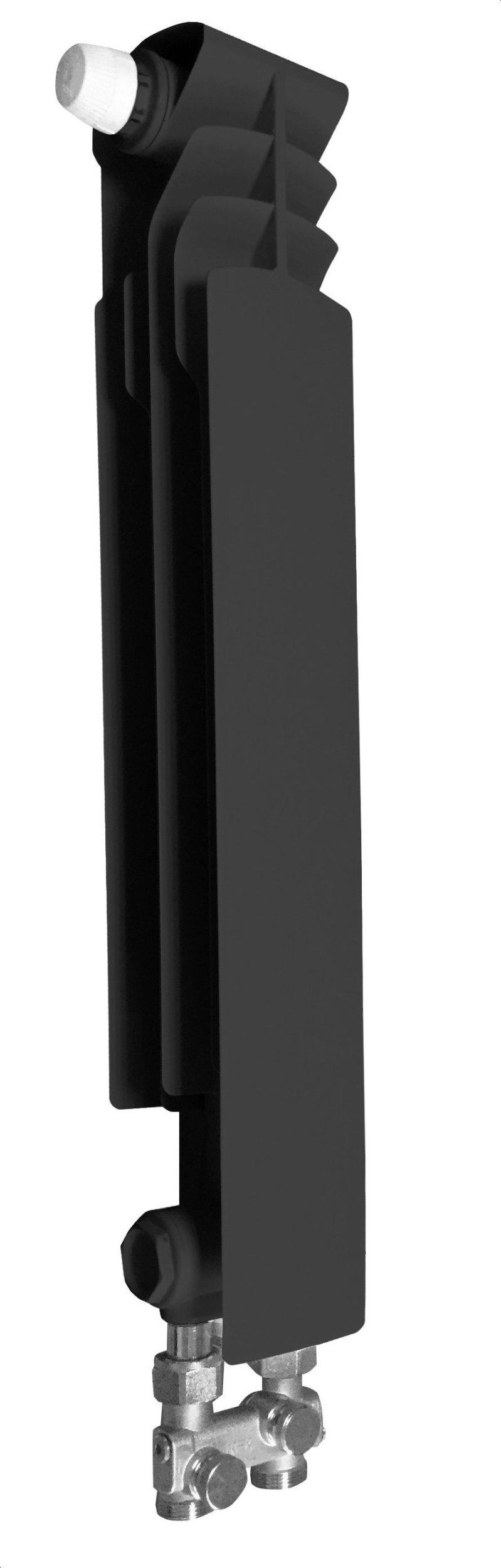 KFA 878-052-61 G500F/GRAFIT ELEMENT GRZEJNIK. LEWY Z DOLNYM ZASILANIEM KRZYŻOWYM I ZESP.PRZYŁ. PROSTYM 50X50 // GR-KFA-G500F/GRAF/D/1-PROST-L