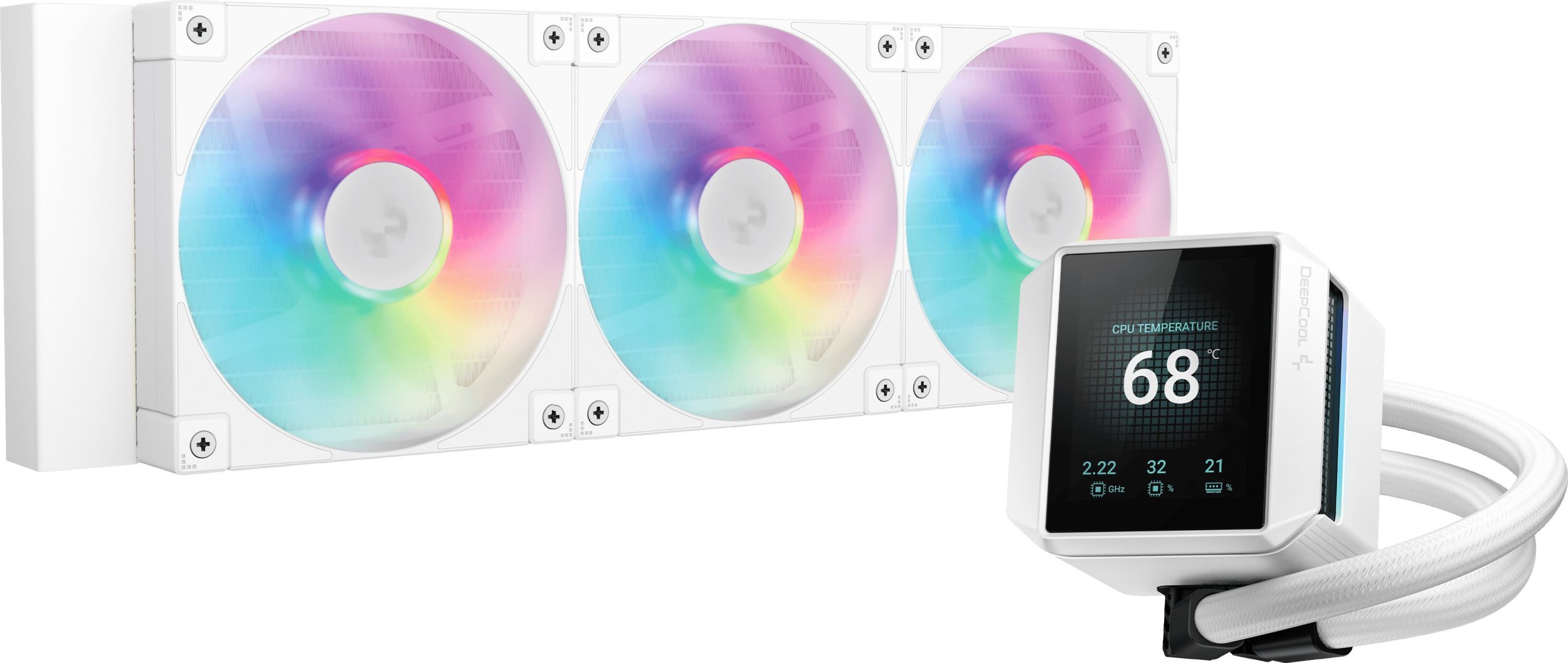 Chłodzenie wodne Deepcool Mystique 360 WH ARGB (R-LX360-WHDSNMCP-G-1)