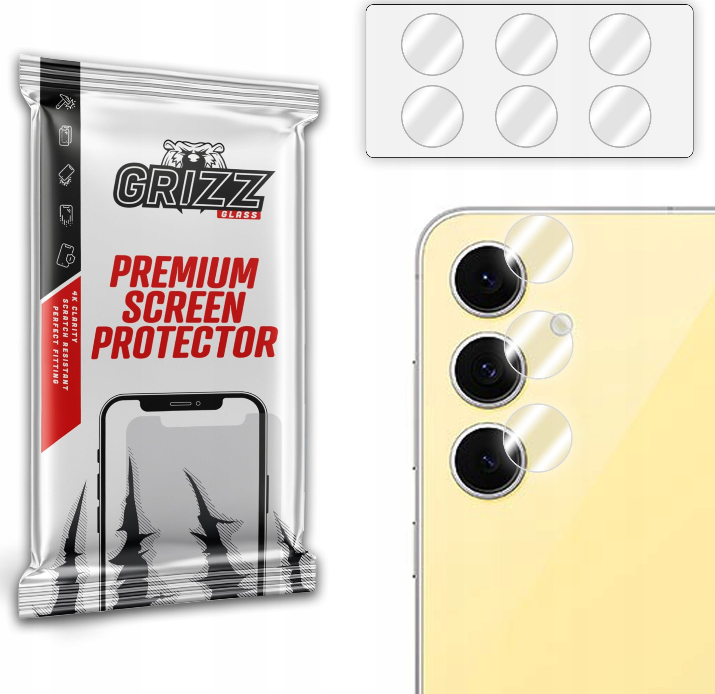GrizzGlass Szkło na aparat GrizzGlass HybridGlass Camera do Samsung Galaxy S24 FE