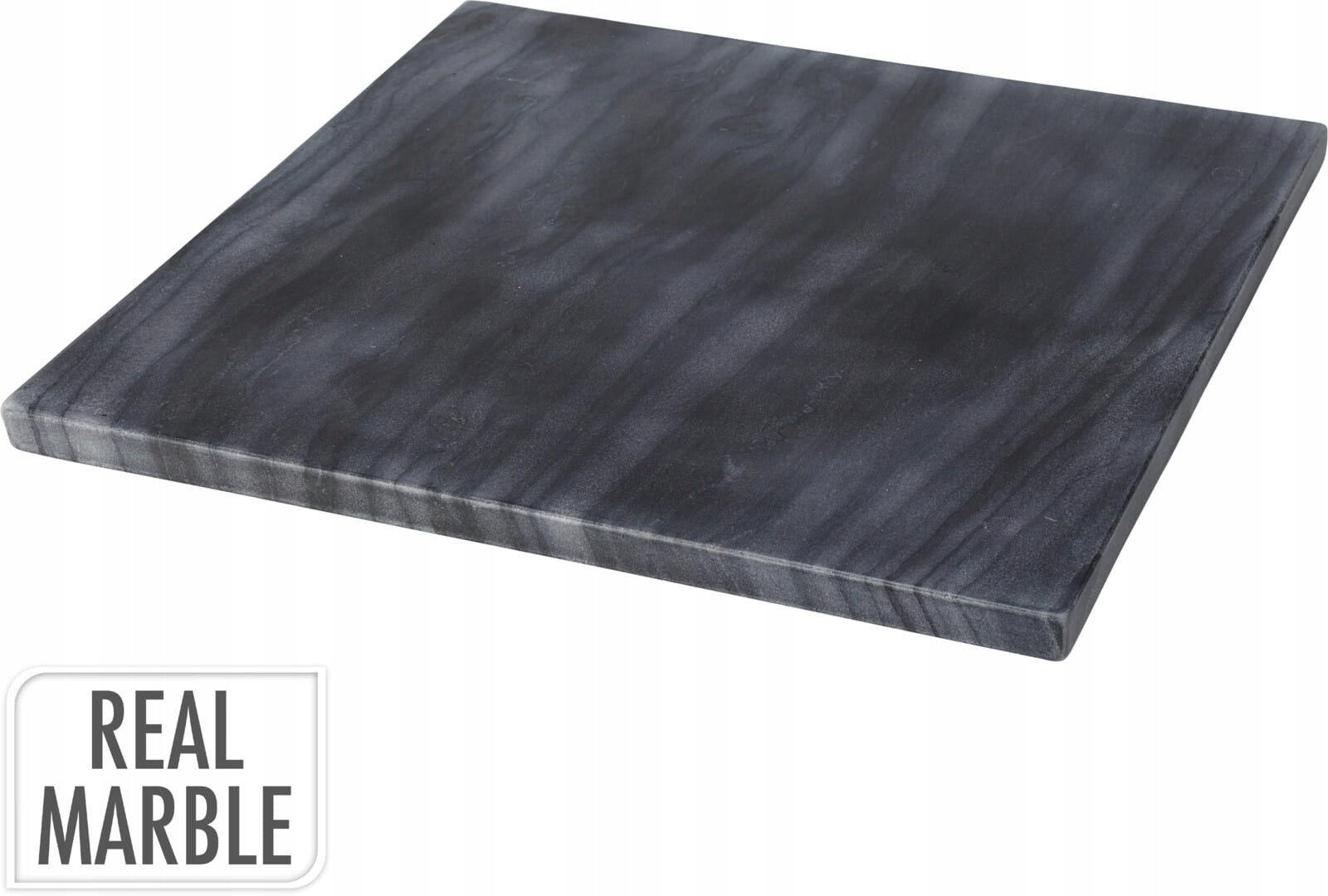 Marble decorative tray, black, 30 x 30 cm