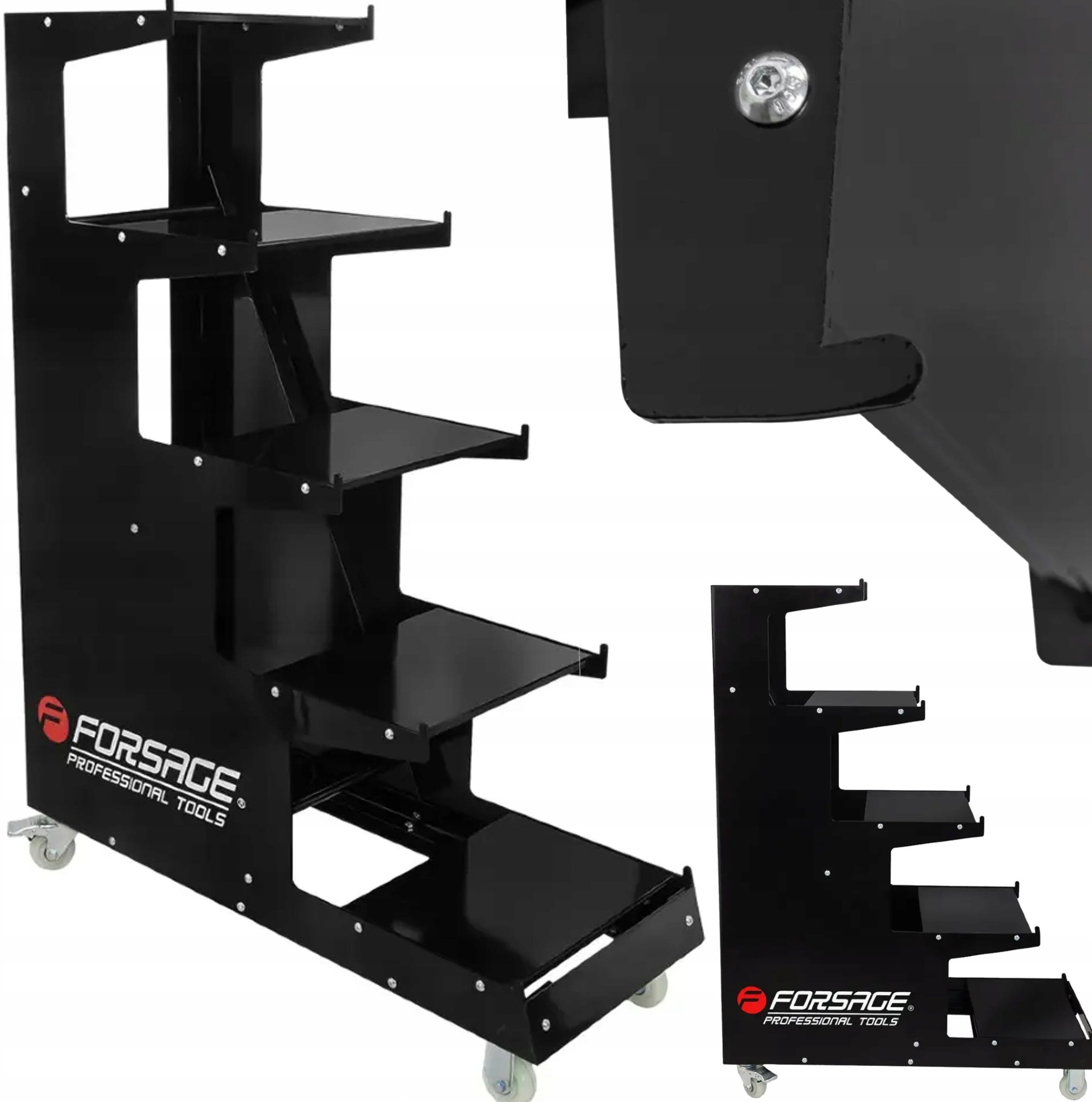 Stojak regał ekspozycyjny mobilny 1350x1000x400mm 5 półek do 300kg