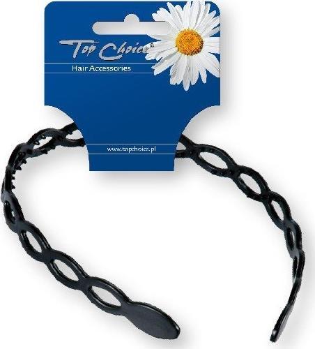 Top Choice Top Choice Opaska do włosów ażurowa czarna (27734) 1szt
