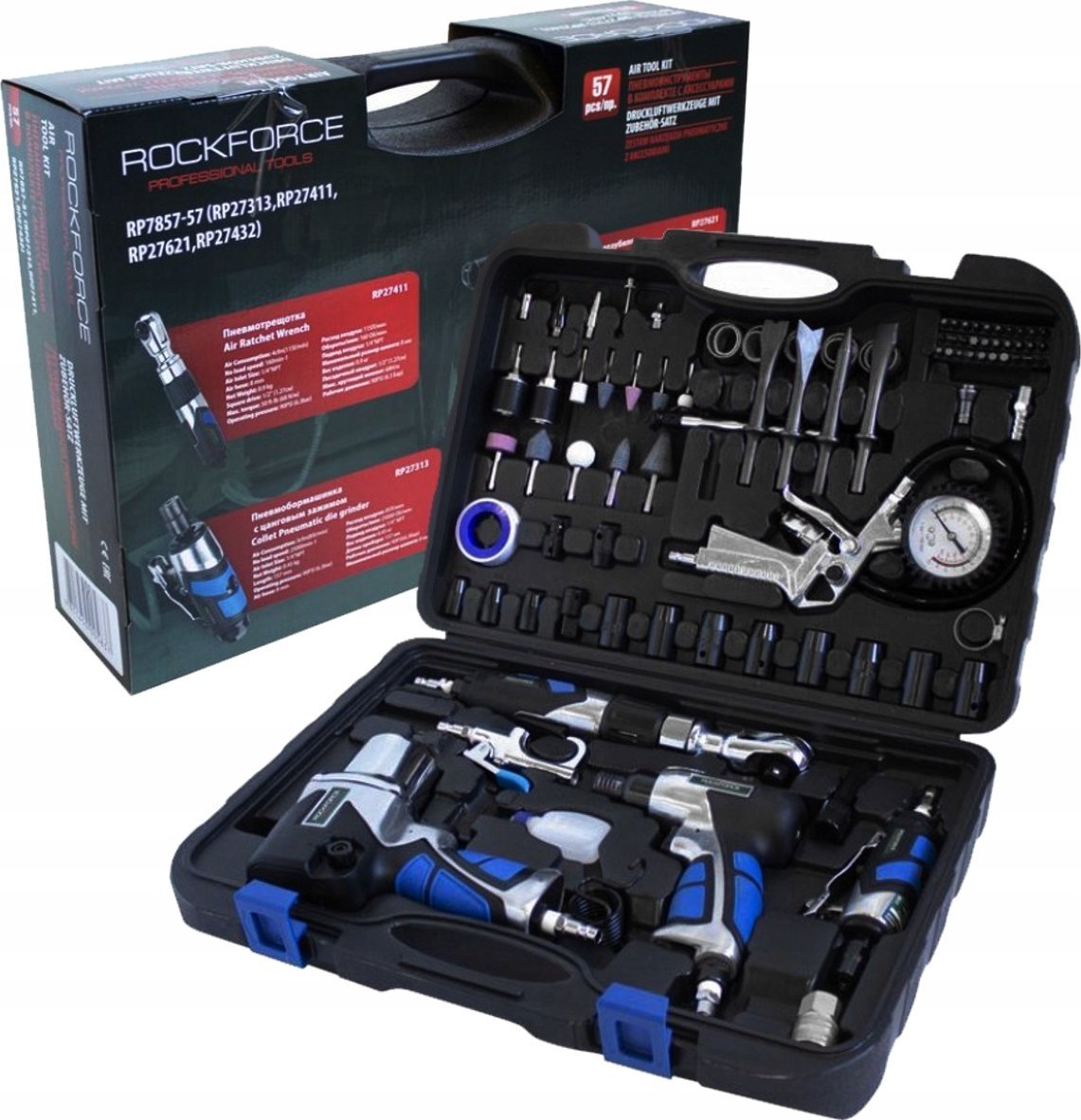 Klucz udarowy Rockforce Klucz udarowy młotek grzechotka szlifierka pneumatyczna