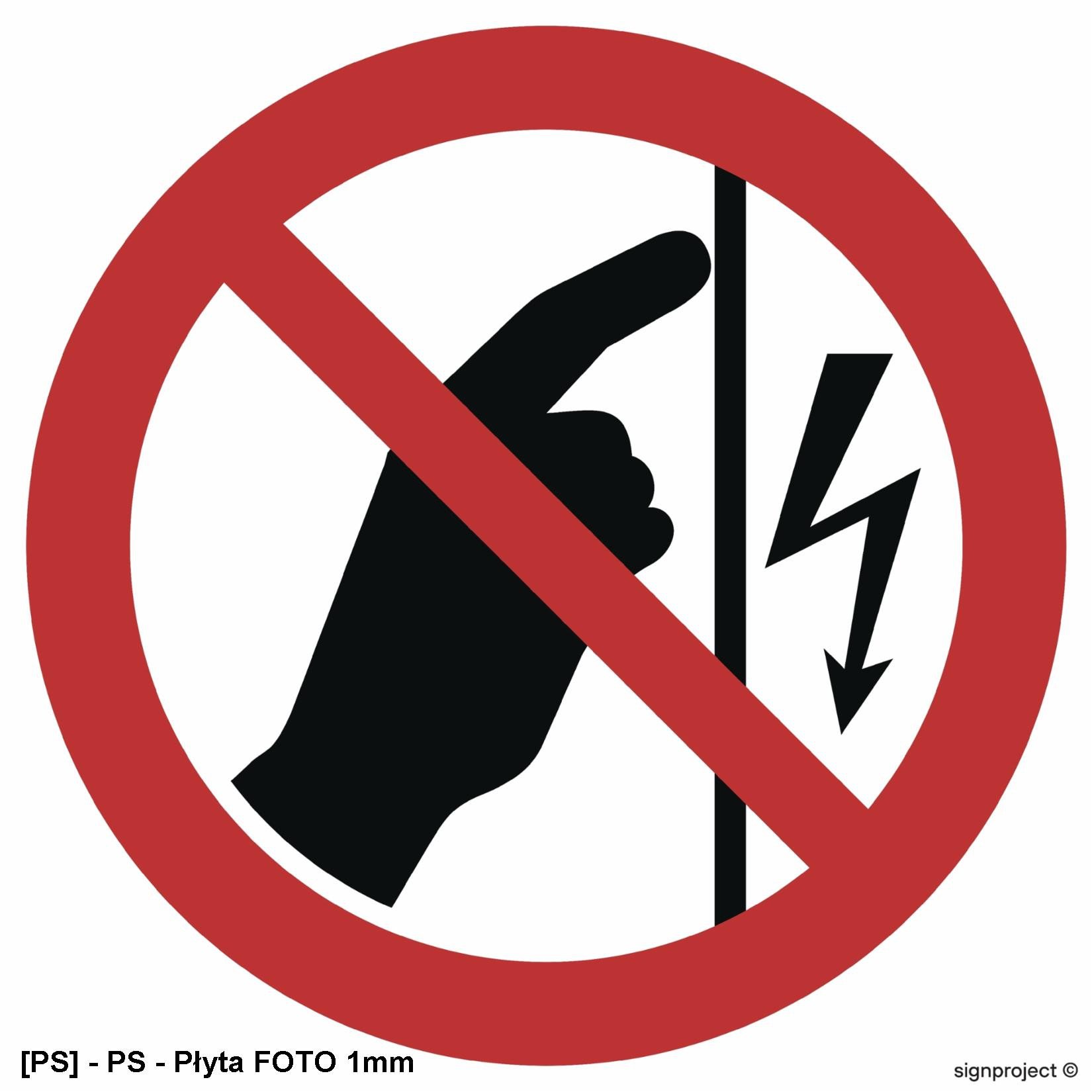 GB031 - Nie dotykać urządzenie pod napięciem 200x200