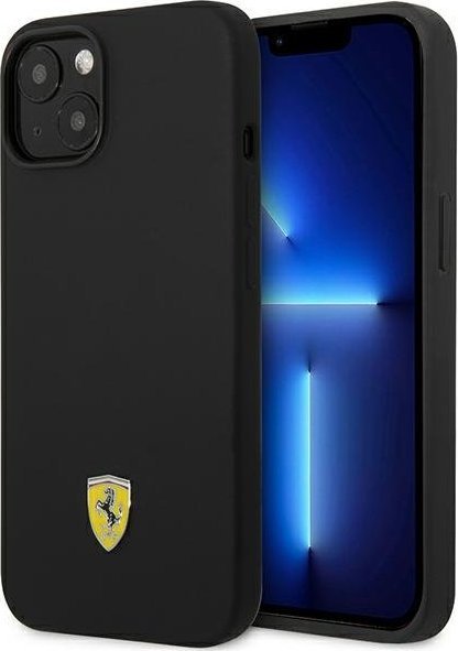 Ferrari Etui Ferrari do iPhone 14 6,1" czarny/black hardcase Silicone Metal Logo