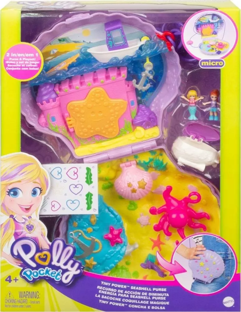 Mattel Polly Pocket Kompaktowa torebka Tiny Power Muszelka