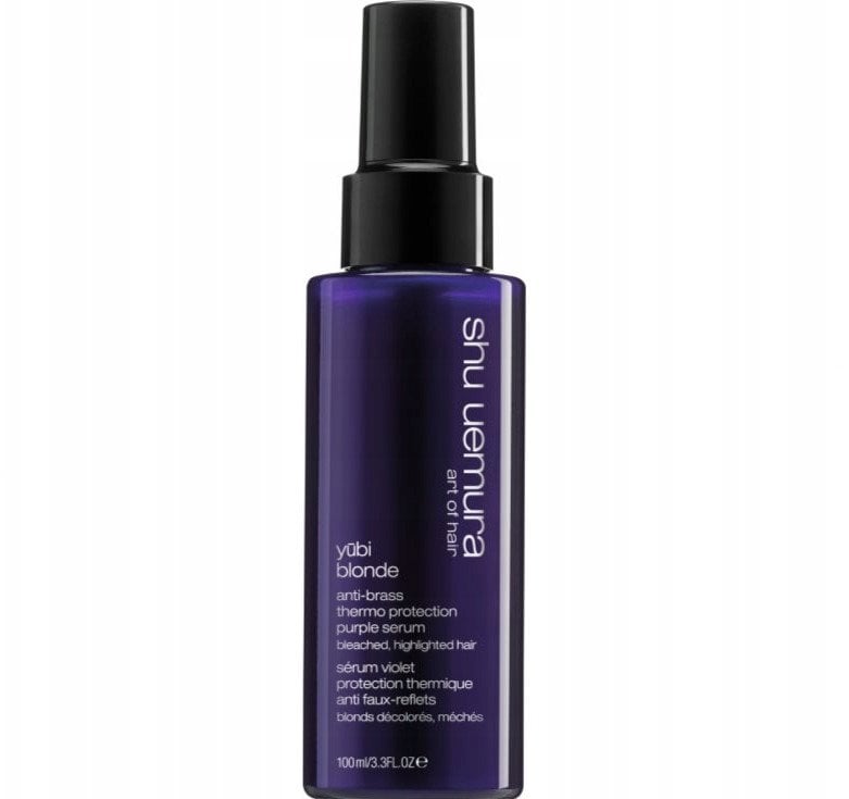 Nuo karščio apsaugantis plaukų serumas Shu uemura Yubi Blonde Anti Brass Purple, 100 ml