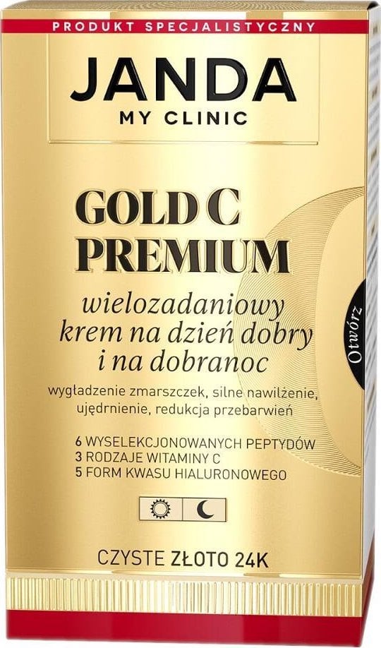 Janda Gold C Premium wielozadaniowy krem do twarzy na dzień dobry i na dobranoc 50ml