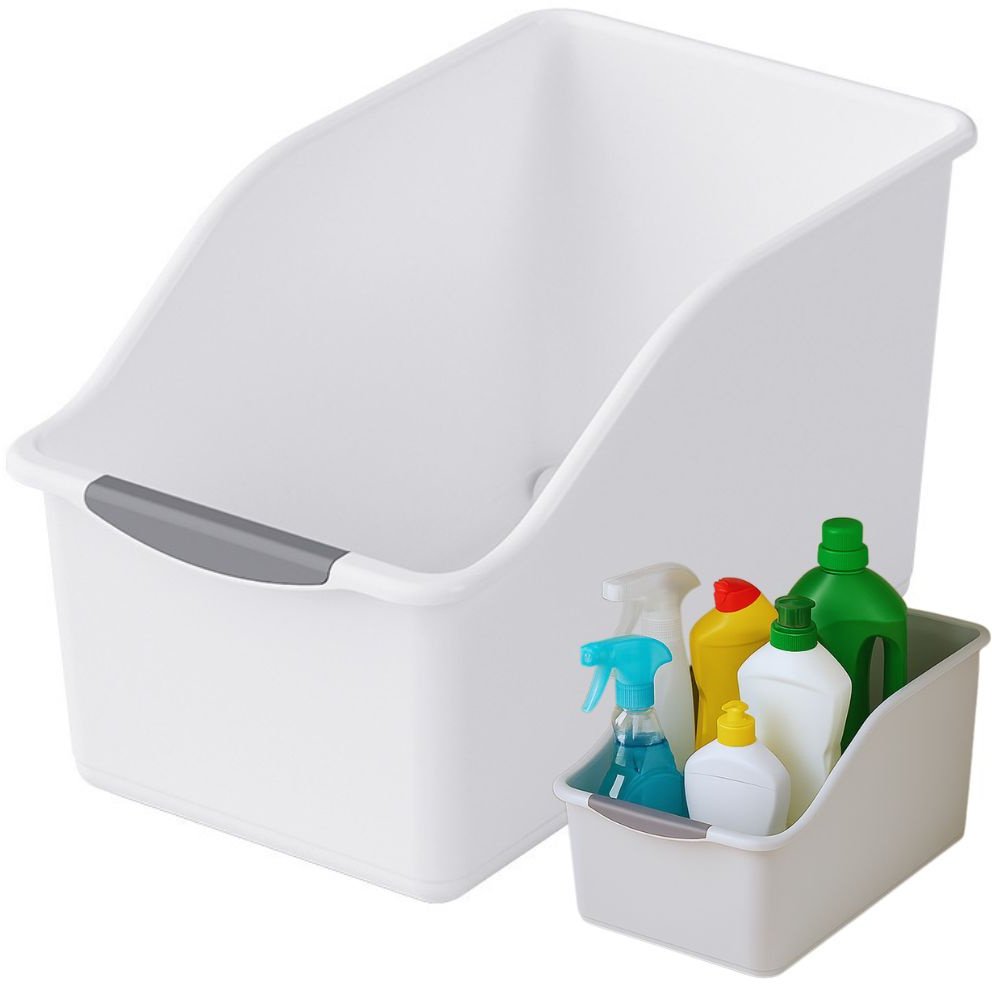 Organizer kuchenny plastikowy pojemnik do szafki na chemię kuchnia łazienka