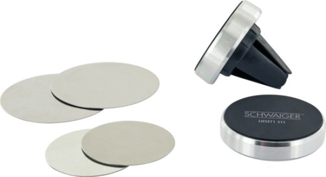 Podstawka Schwaiger Schwaiger SET Magnethalterungen, 6-teilig, Aluminium silber
