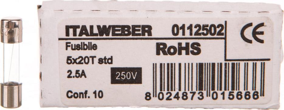 Eti-Polam Wkładka aparatowa 5x20mm 2,5A T /zwłoczna/ 250V 006710050