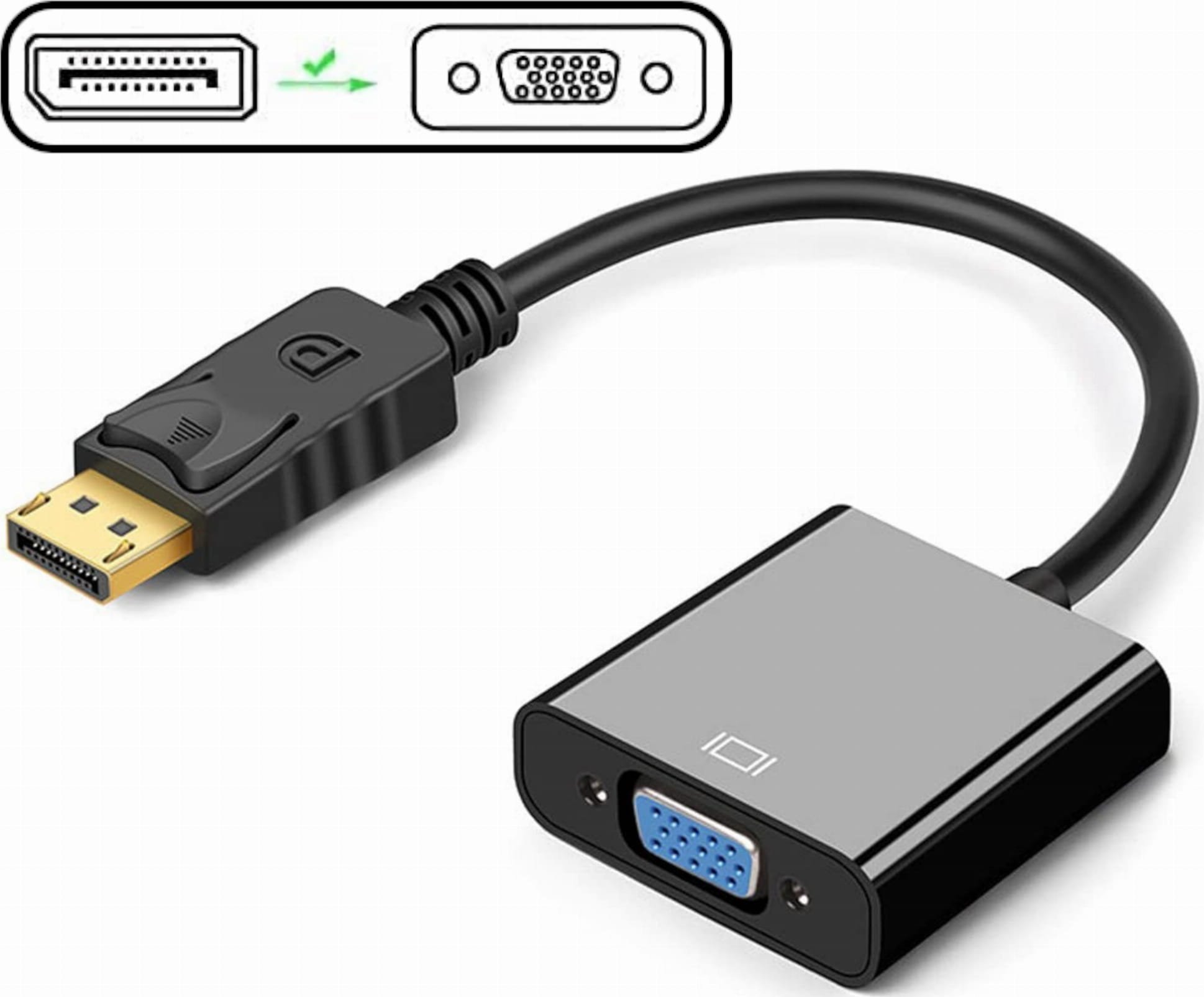 Adapter AV SwiatKabli Adapter DP DisplayPort na VGA Mac Book