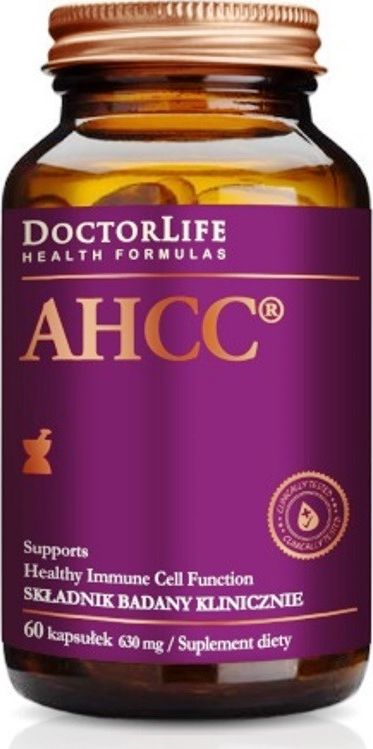 Doctor Life DOCTOR LIFE_AHCC ekstrakt z grzybni Shiitake 630mg suplement diety 60 kapsułek