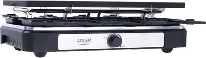Grill elektryczny Triton Adler | AD 6616 | Raclette - electric grill | Table | 1400 W | Black/Stainless steel