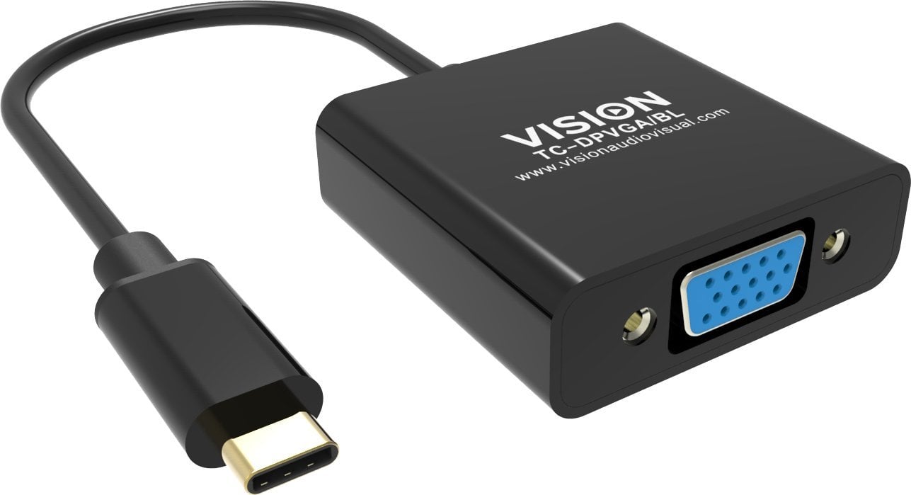 Adapter AV Vision VISION Professional installationstauglicher Adapter USB-C zu VGA - 30 JAHRE GARANTIE - lasst sich an USB-C anschliessen und hat eine