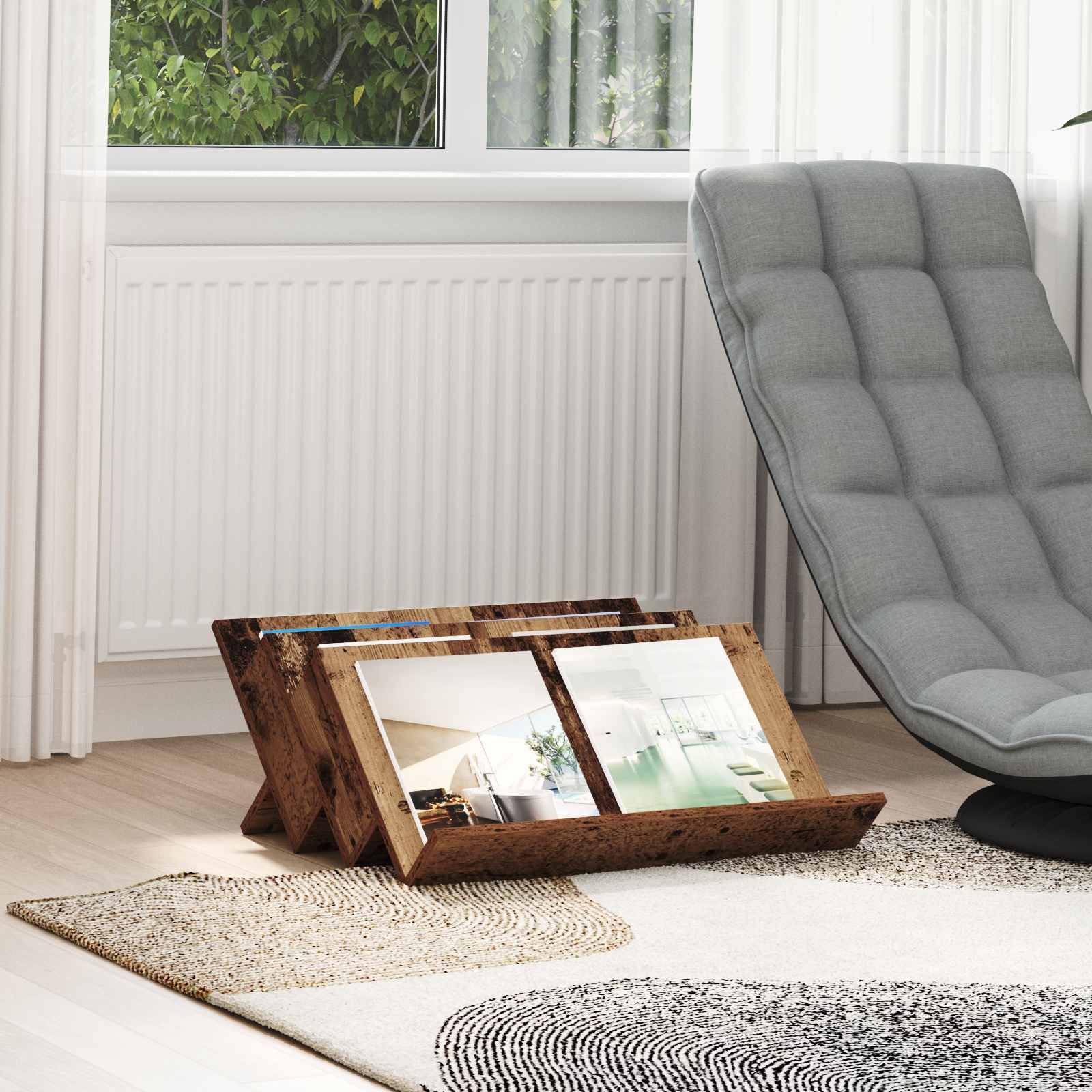 vidaXL Szafka boczna z półką w stylu vintage, 65 x 57,5 x 42 cm