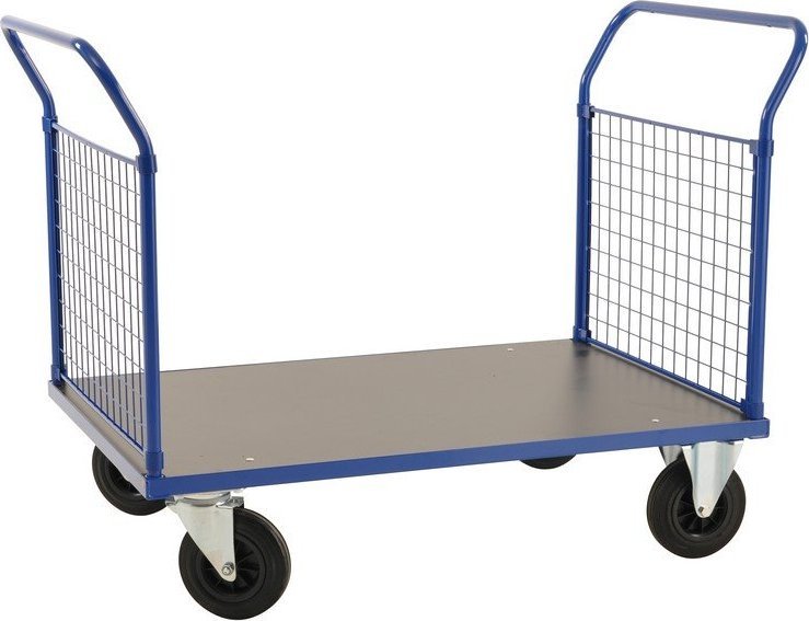Kongamek Wózek platformowy. 2 ściany siatkowe, wym. 1000x700x1020mm