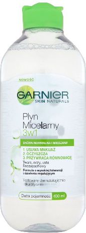 Garnier Essentials Płyn micelarny do cery normalnej i mieszanej 3w1 400ml