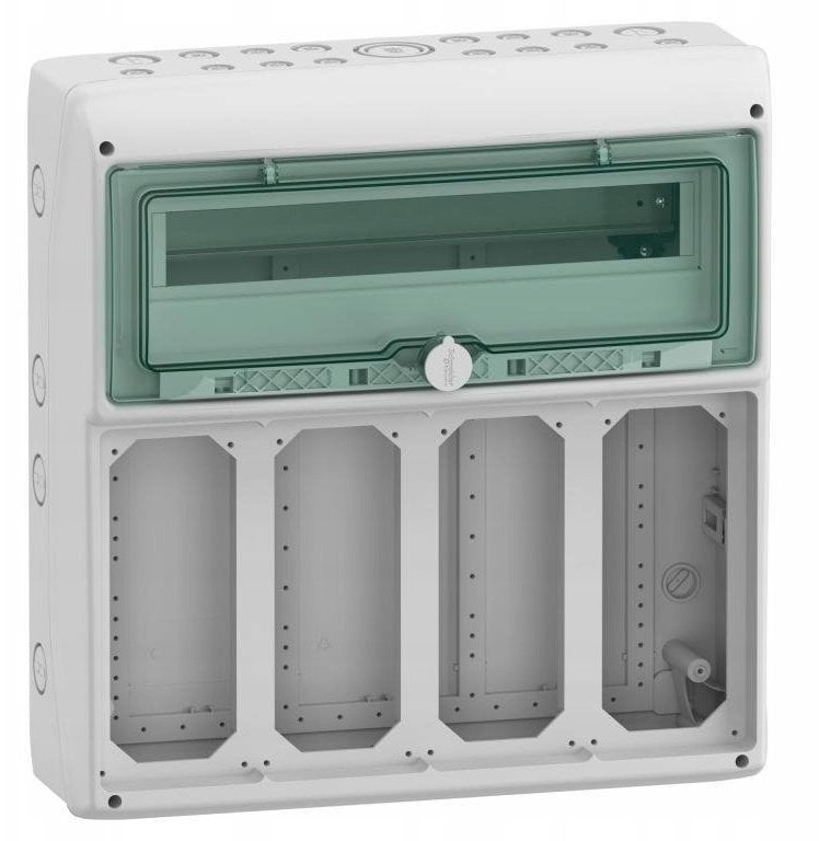 Rozdzielnica 1x18 natynkowa IP65 do gniazd gMRV-1-18+1-NT-T/12 4 otwory 103x225mm 13188