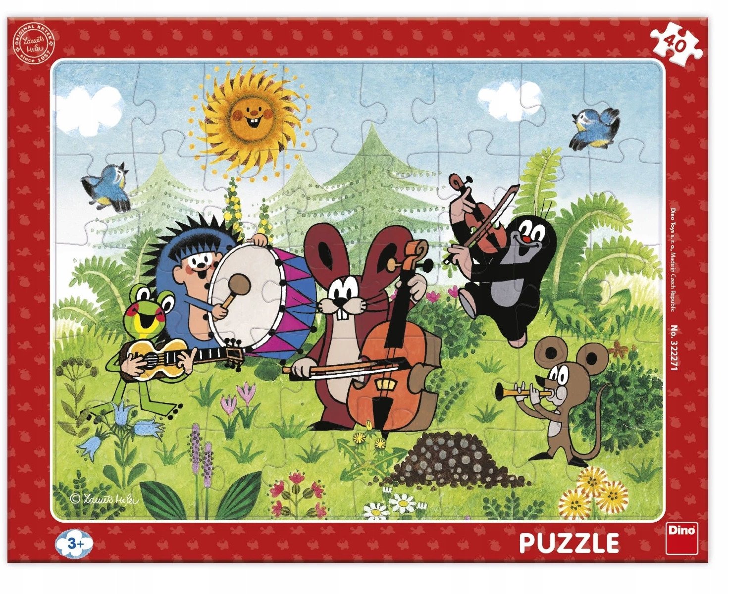 Puzzle ramkowe Krecik Orkiestra 40el