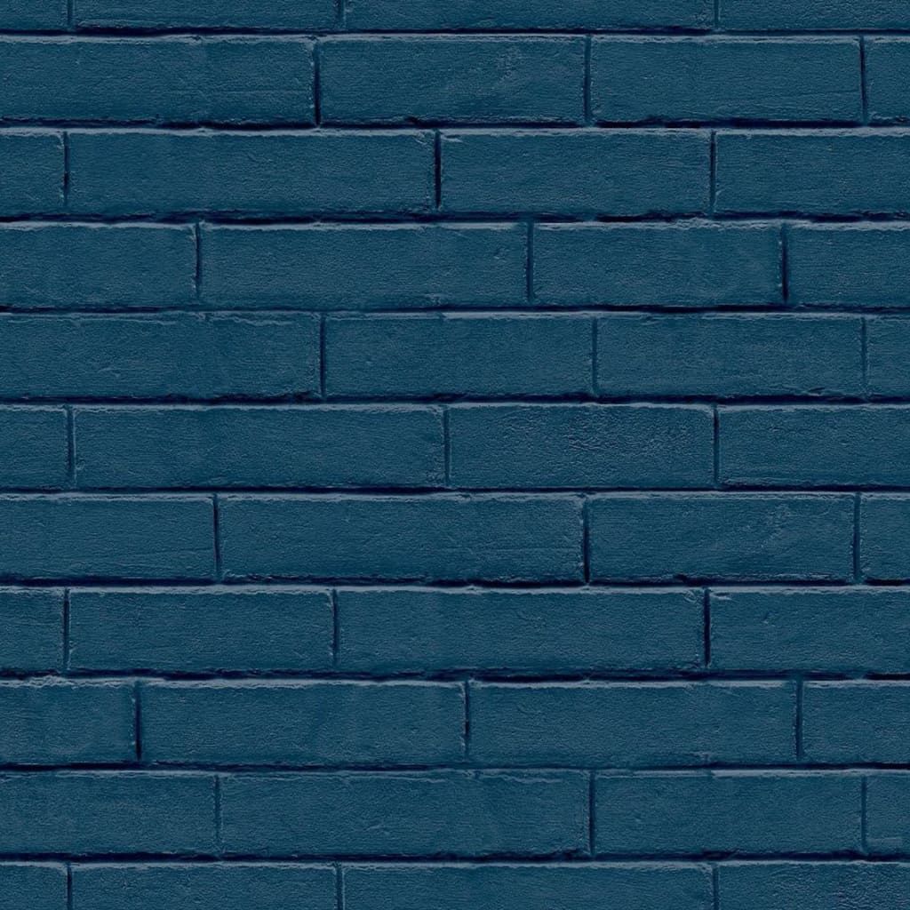 Good Vibes Good Vibes Tapeta Brick Wall, niebieska