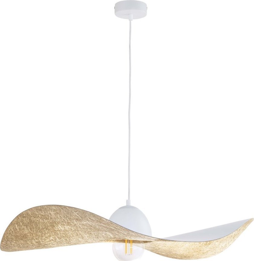 Lampa wisząca Sigma Wisząca lampa do przedpokoju KAPELLO metalowy zwis biały kulisty