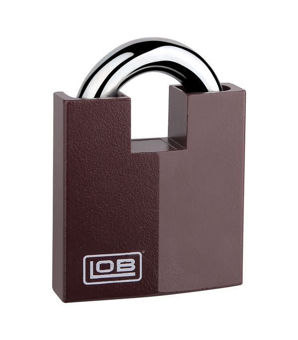 LOB Kłódka zasuwkowa wzmocniona z chronionym pałąkiem 3 klucze KW02