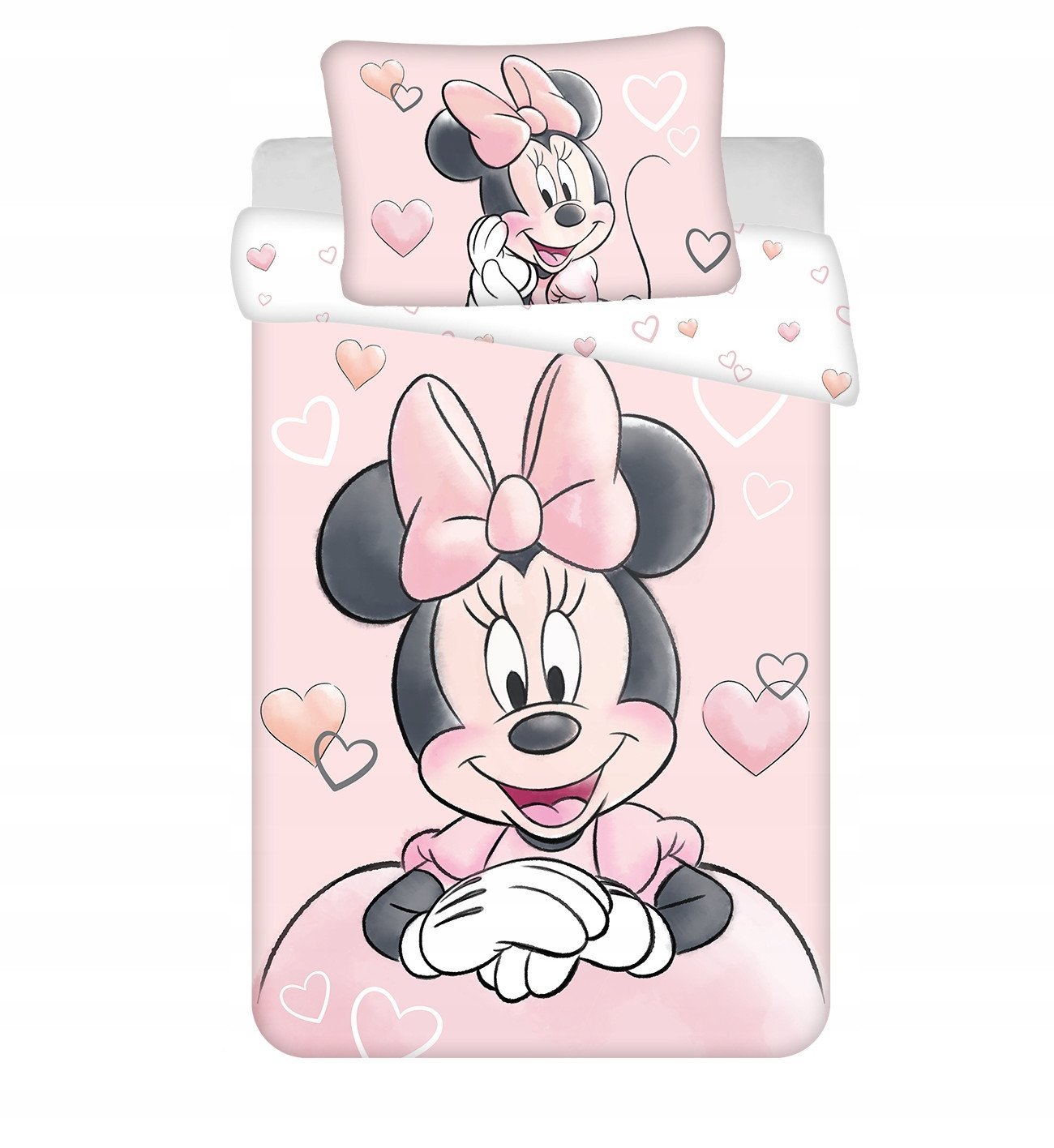 Vaikiškas patalynės komplektas Disney Minnie Powder pink, 100×135, 2 dalių